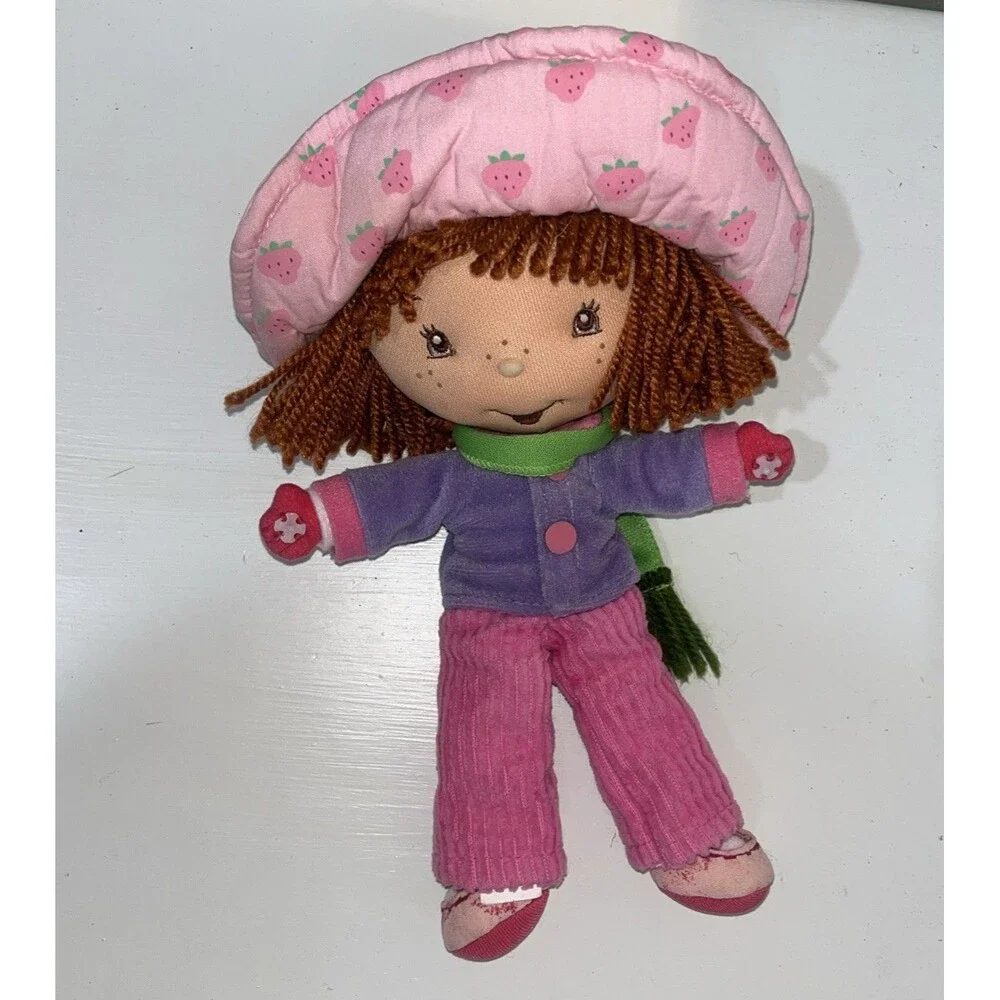 Vintage Strawberry Shortcake Plush Doll Winter outfit 11” Rare